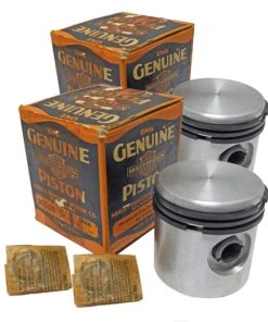 Discount ???? BMI Genuine Harley-Davidson 253-29D +.010 Piston Set With Rings (2 Count) WWII Era Parts ????