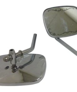 New ✨ BMI Chrome Die Cast Motorcycle Mirrors-Short Stem ????