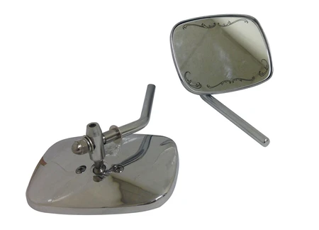 New ✨ BMI Chrome Die Cast Motorcycle Mirrors-Short Stem ???? 3 New ✨ BMI Chrome Die Cast Motorcycle Mirrors-Short Stem ????