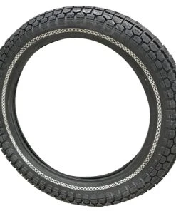 Flash Sale 👍 BMI Checkered Sports Whitewall Million 3.25-18 Motorcycle Tire 👍